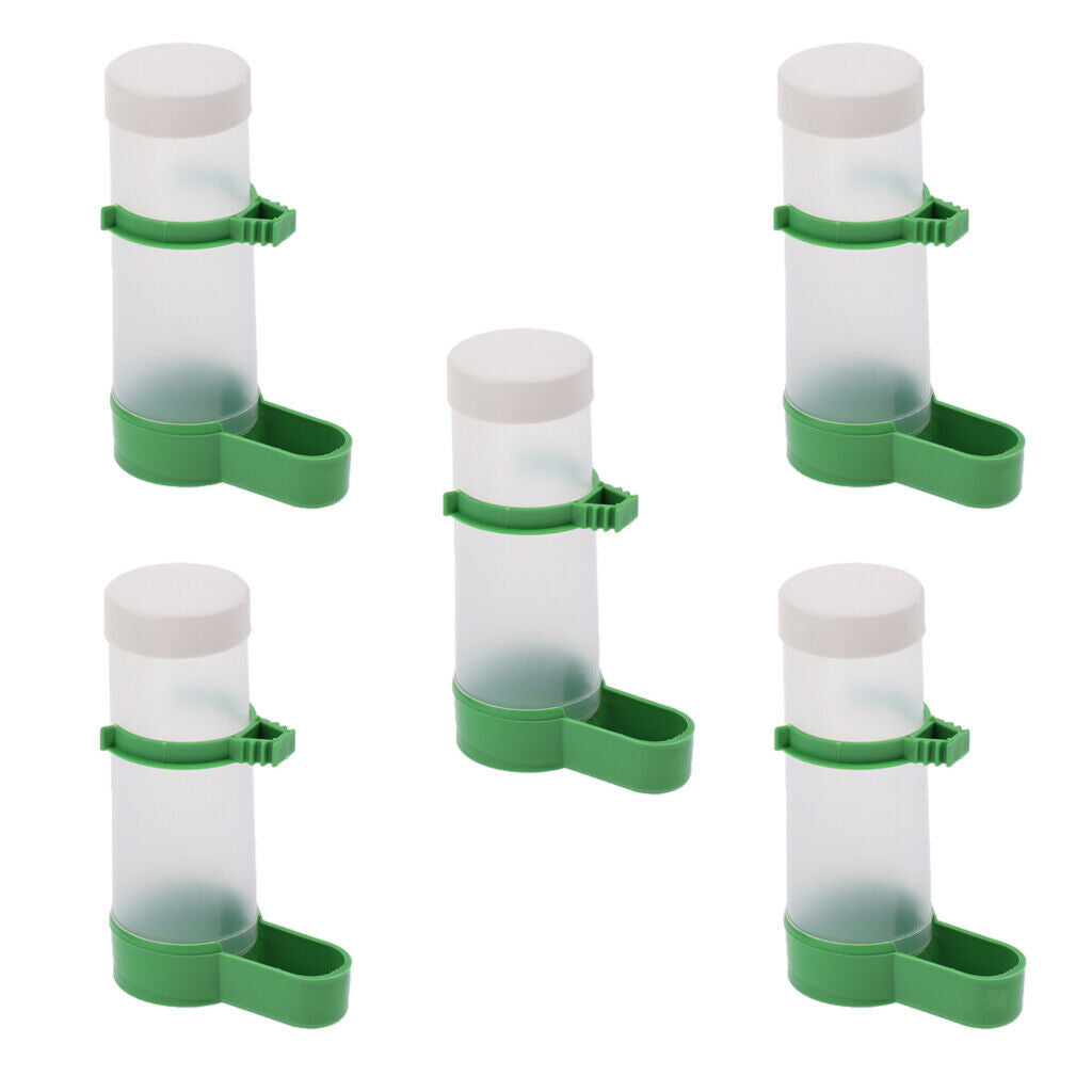 5PCS Pet Bird Water Drinker Food Feeder Clip for Aviary Cage Parrot Canary
