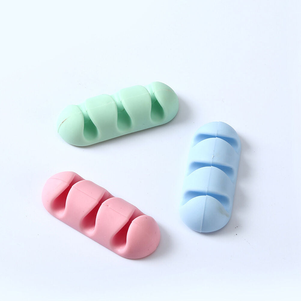 2PCS/Set Multifunction Earphone Cord Winder Cable Organizer Clips Pi.l8