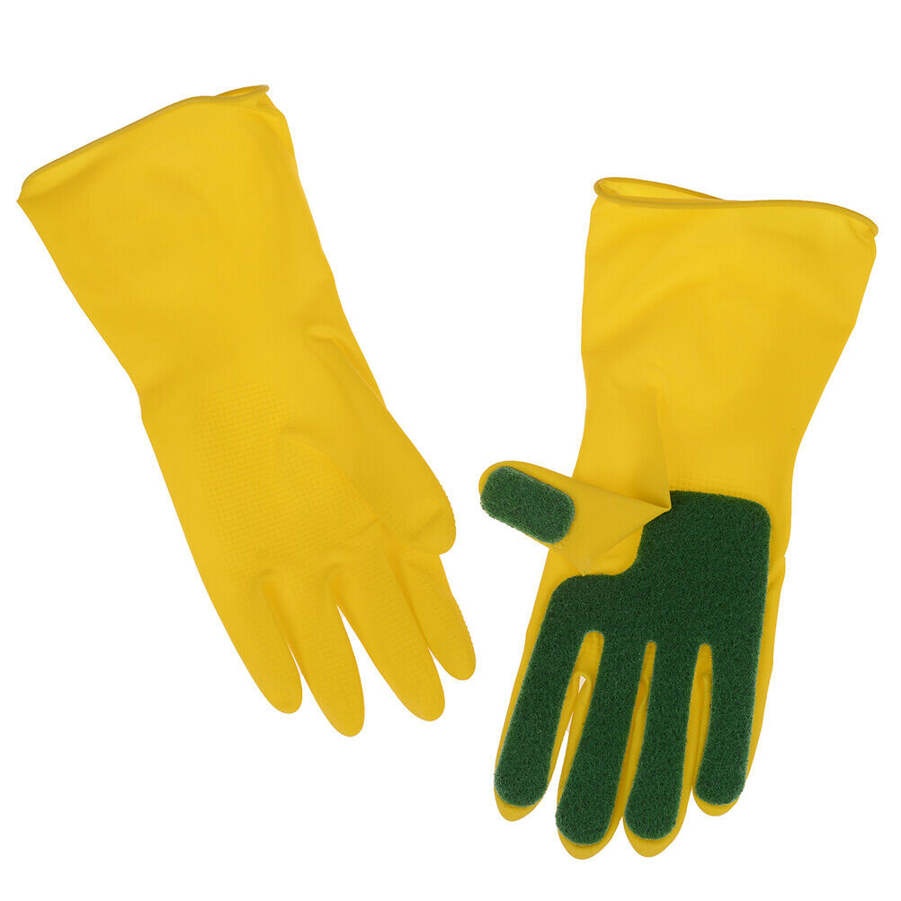 Scrub Gloves Dish Washing Cleaning Silicone Sponge Rubber Soft Scouring K.l8