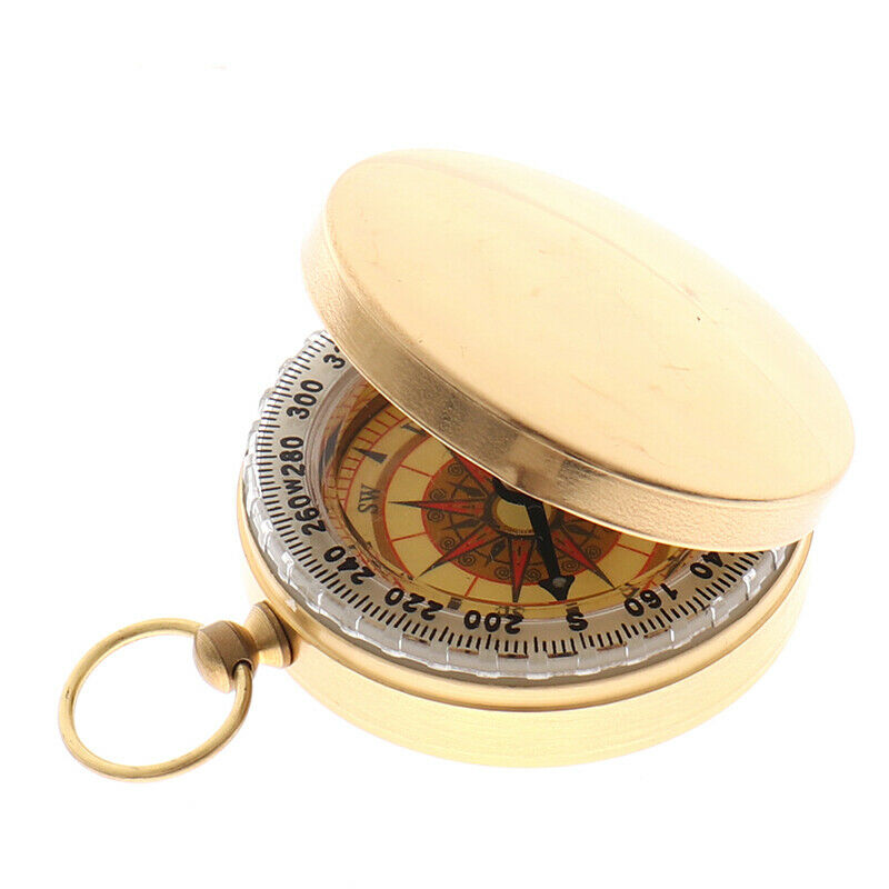 Camping Hiking Pocket Golden Compass Compass Navigation for Outdoor Activ.l8