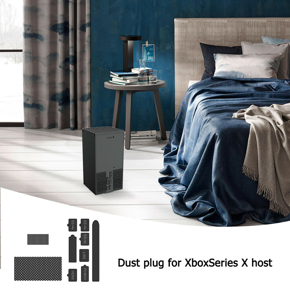 Gaming Console Cover Net Silicone Plugs for Xbox Series X Dustproof Suit @