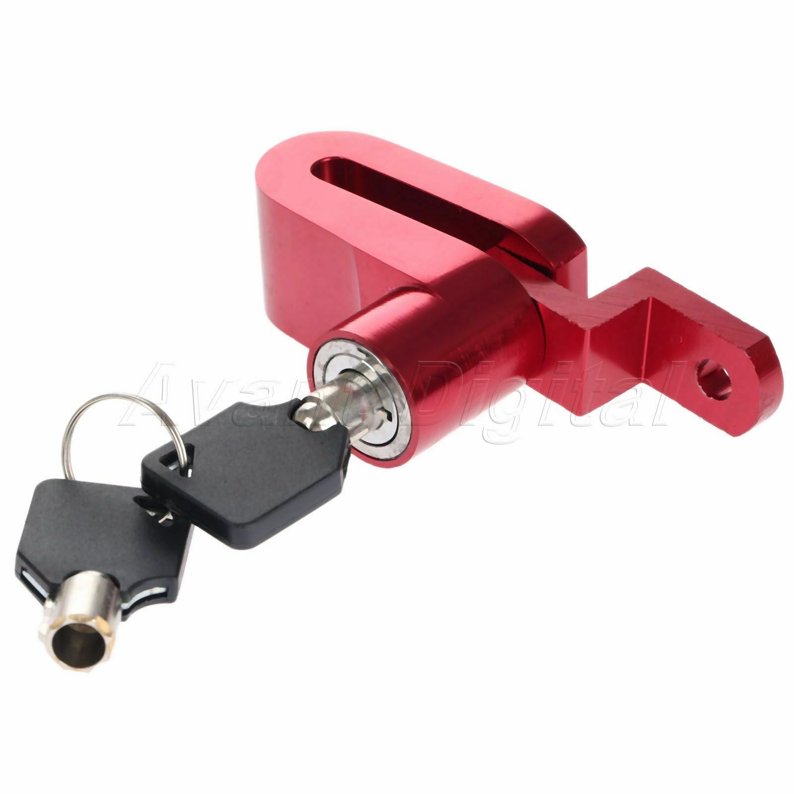 Anti-theft Security Disc Brake Wheel Lock for Motorcycle MotorBike Bicycle Red