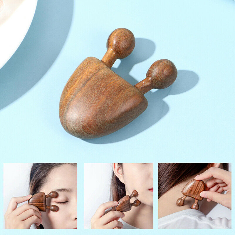 Natural Sandalwood Scraping Massage Tool Facial Eye Neck Massage Stick WoodeBDA