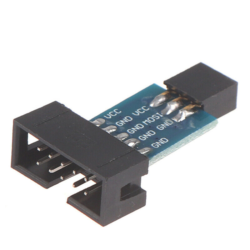 1Pc 10Pin To 6Pin Adapter Board For AVRISP USBASP STK500 Interface Conver ^PE WF