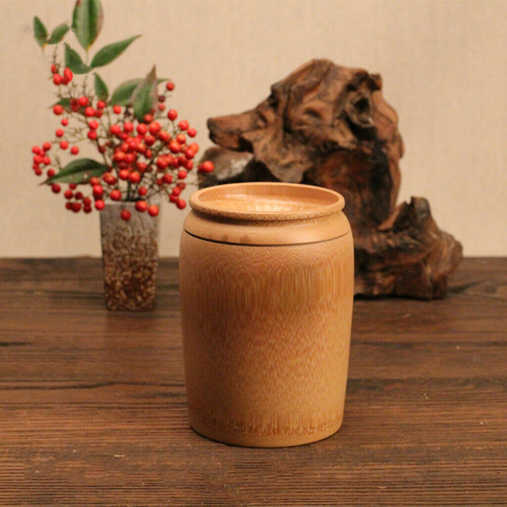 Bamboo Tea Storage Box Canister Box Tea Coffee Candy Seal Storage Wooden S