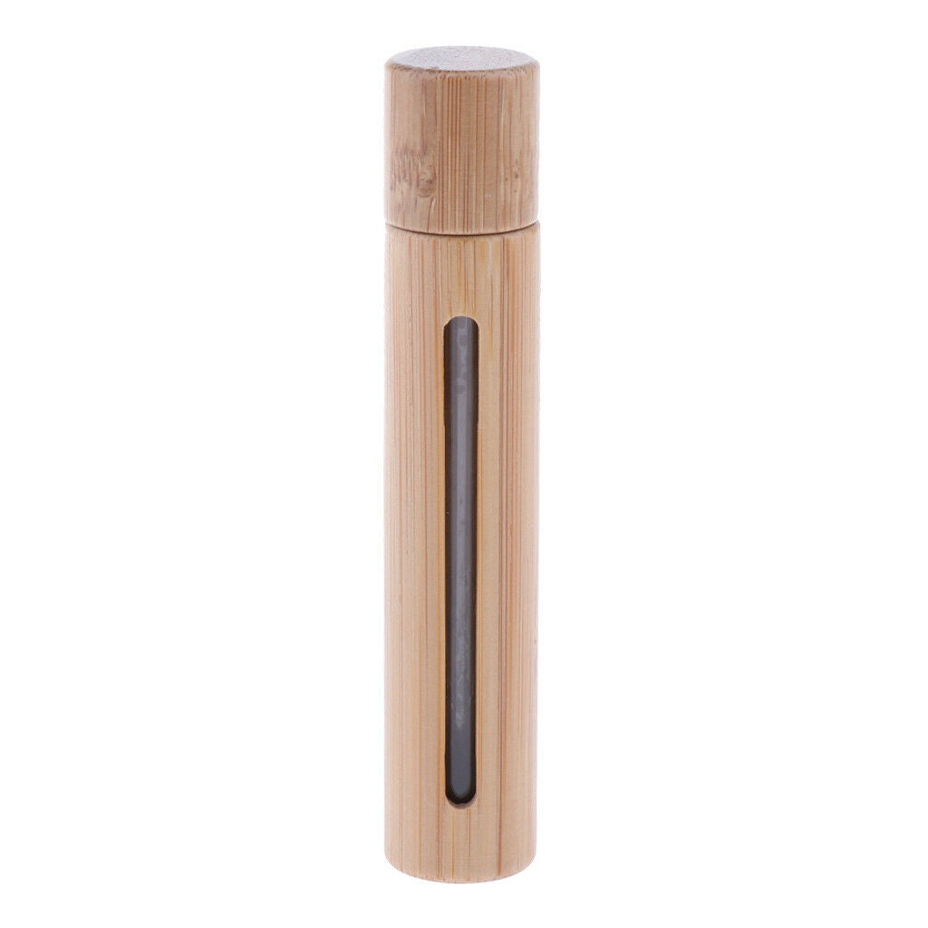 Portable 10ml Bamboo Roller Bottles Holder Refillable Perfume Container
