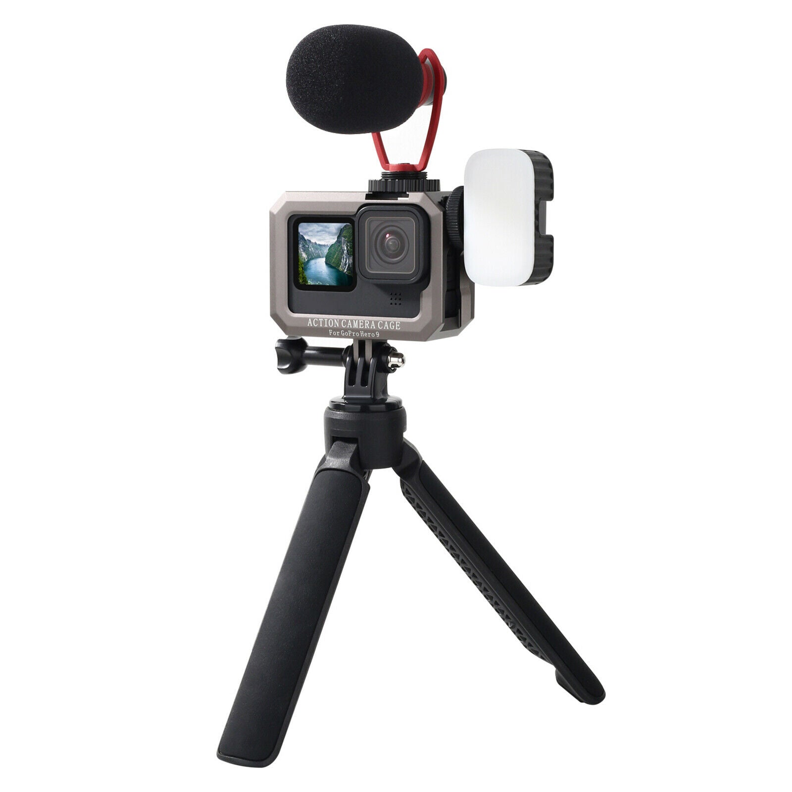 For GoPro Hero 9 Black Sport Camera Al Alloy Protective Frame Housing Case Cage