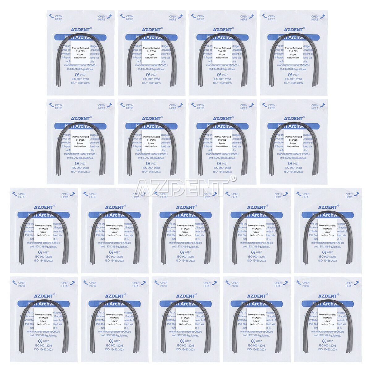 50Packs Dental Orthodontic Heat Thermal Activated Natural Rectangular Arch Wires