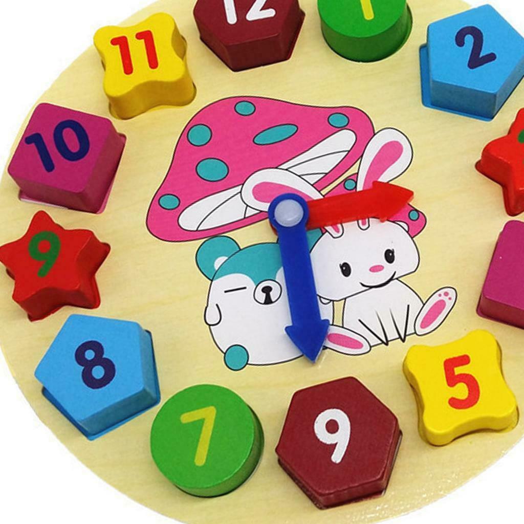 Montessori Educational Sorting Clock Puzzle Toys for Toddlers Baby Kids