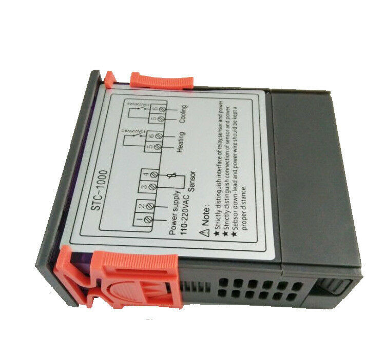 Digital Temperature Controller Thermostat with Sensor Universal Stc-1000 Ac 220V