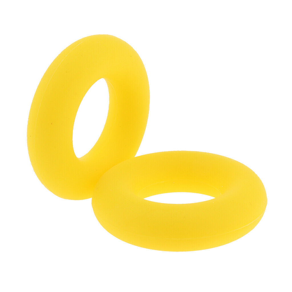 2 Pieces Finger Gripper Strengthener Hand Grip Exerciser Ring yellow