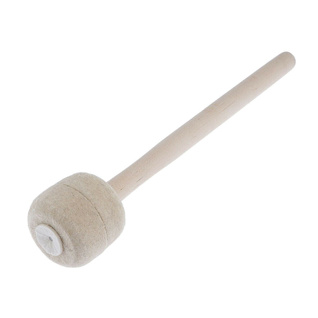 Bass Drum Mallet Stick Wool Felt Mallet Percussion with Wood Handle 14 Inch Long