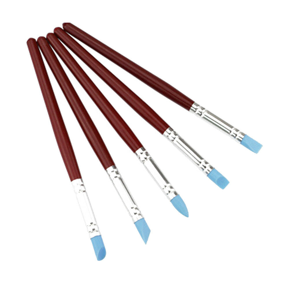 5X Silicone Color Shaper Clay Cake Sculpting Tools Pottery Painting Molding