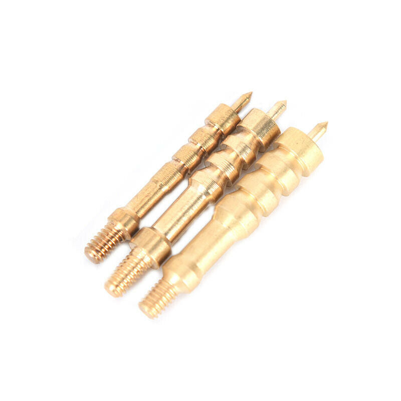 11pcs .22cal-.45cal Gun Cleaning Jags Brush Kit Brass Spear Pointed Jags Kit