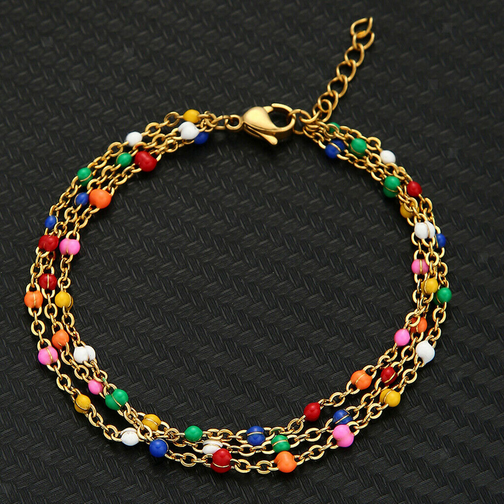 Bohemian Multilayer Dainty Beaded Bracelets for Women Men Party Street