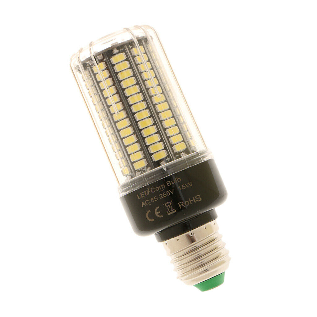 E27 Screw LED Corn Bulb Energy Saving Light Bulb AC 85-265V 15W_White
