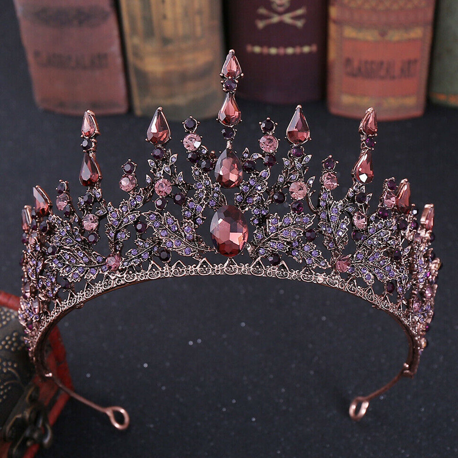 8.2cm High Luxury Crystal Wedding Bridal Party Pageant Prom Tiara Crown 6 Colors