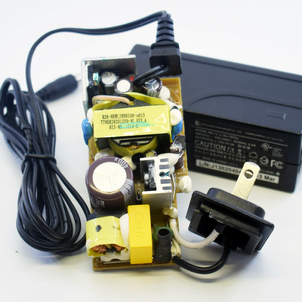 1pc 24W 12V 2A Power Supply AC 100-240V To 5.5x2.1mm DC Plug UL Power Adapter