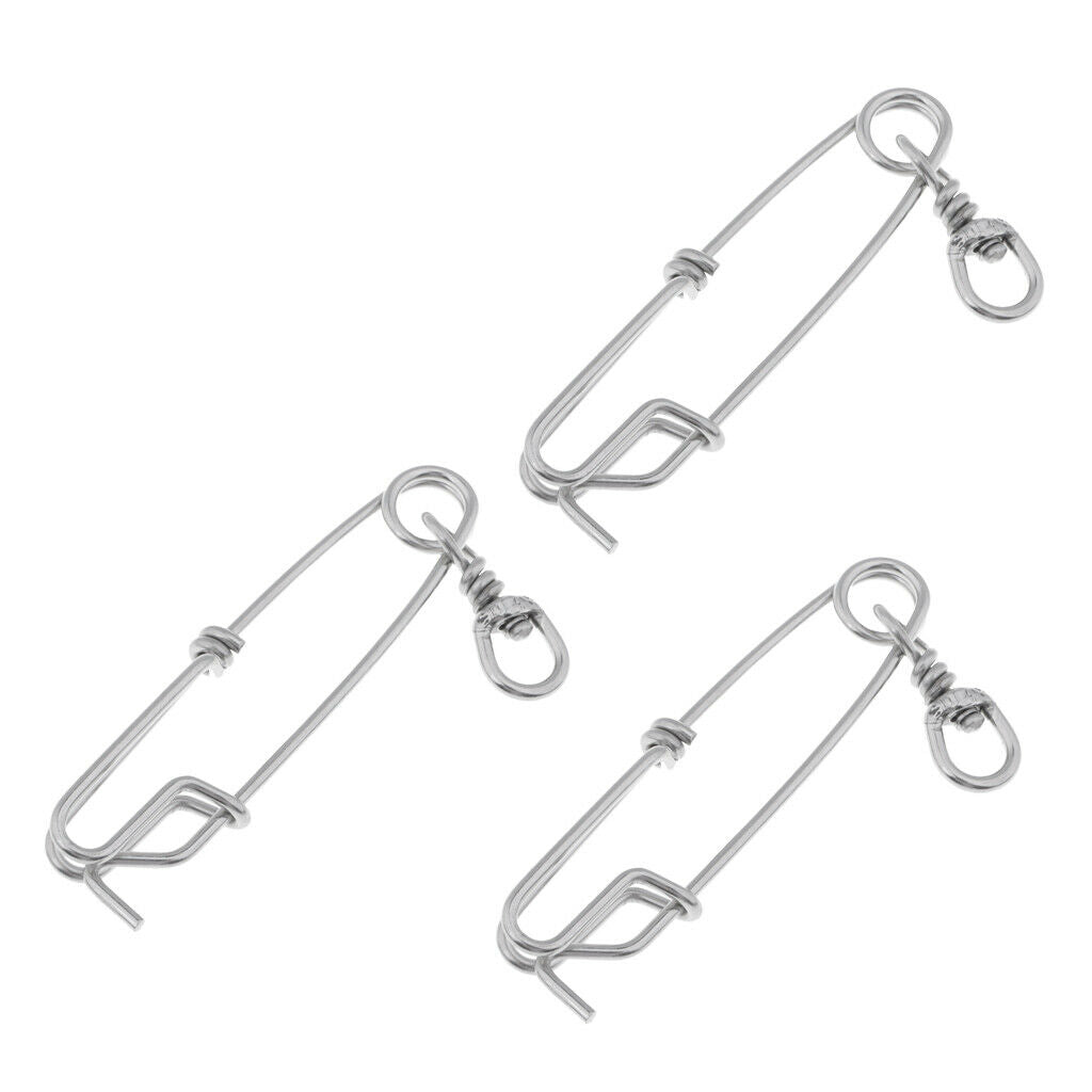 3pcs Long Line Fishing Clips Connector Float Line Clip Sea Fishing Tackle