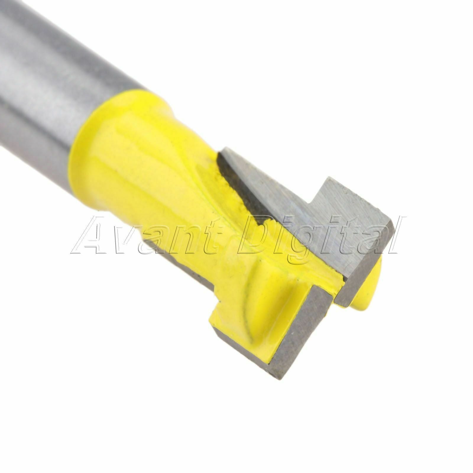 2Pcs 1/4" T-Slot Straight Router Bit Set Tongue & Groove Trim Cutter Rotary Tool