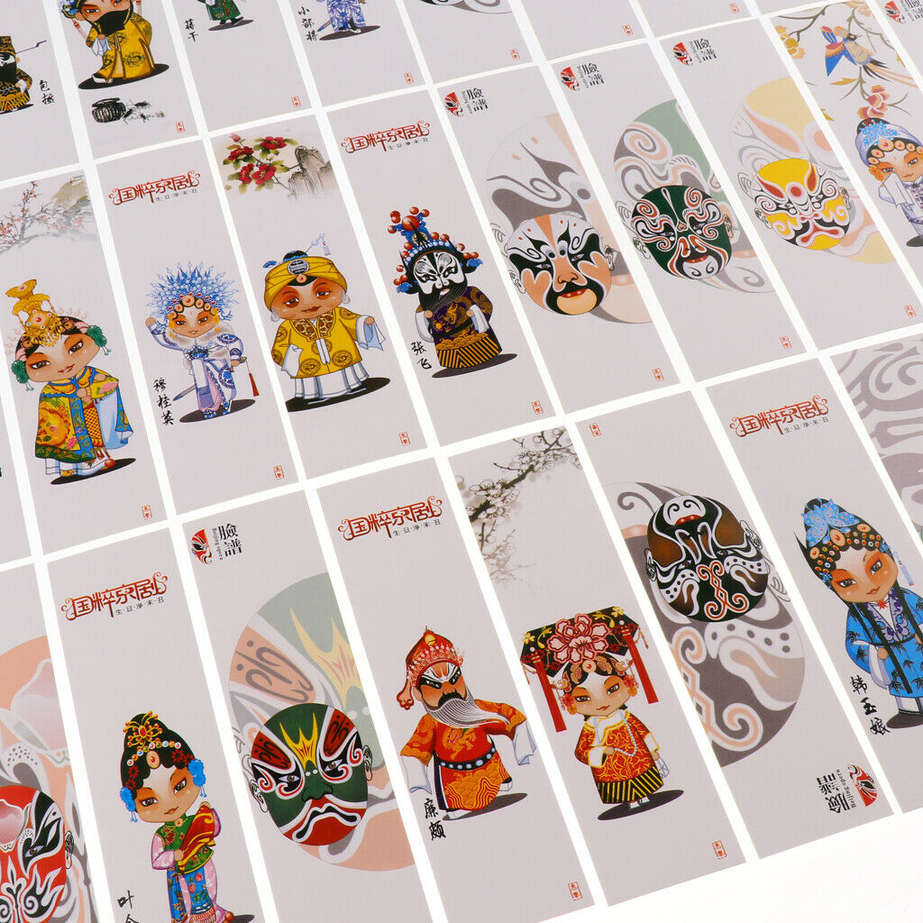 30 pcs Chinese Style Bookmarks Handmade Soft Craft DIY Project Colorful E