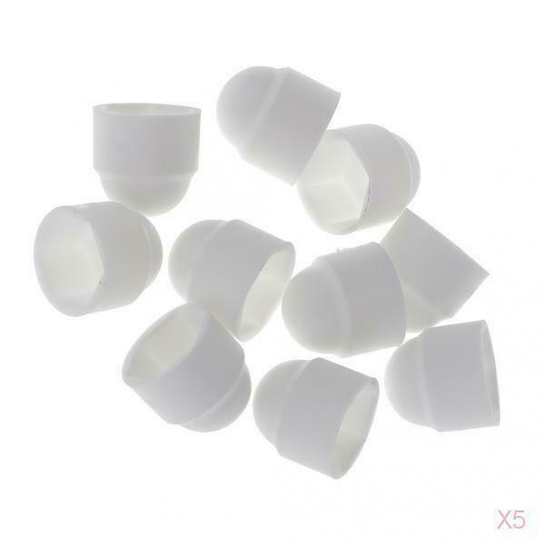 50pcs White M6X10mm Hex Socket Screw  Nut Head Caps Covers DIY Materials