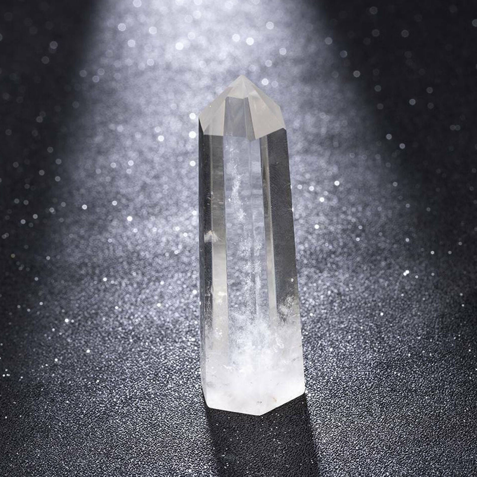 60-70MM Natural Quartz Crystal Point Healing Obelisk Hexagonal Wand Reiki Stone