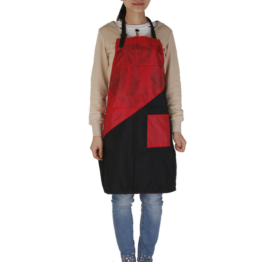 Pro Hair Cut Cutting Salon Stylist Beauty Apron Hairdressing Cloth Red Black