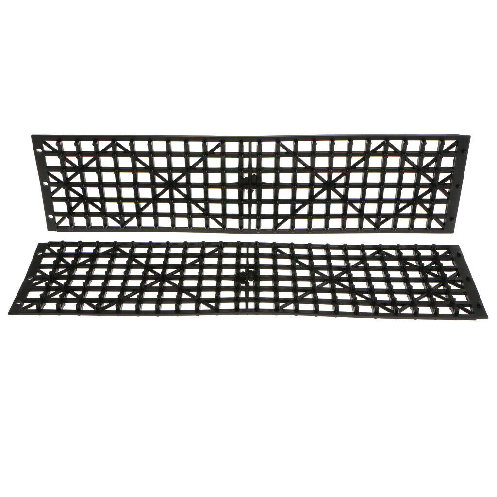 4pcs Lightweight Emergency Tire Traction Mats Tire Anti Skid Plates Black