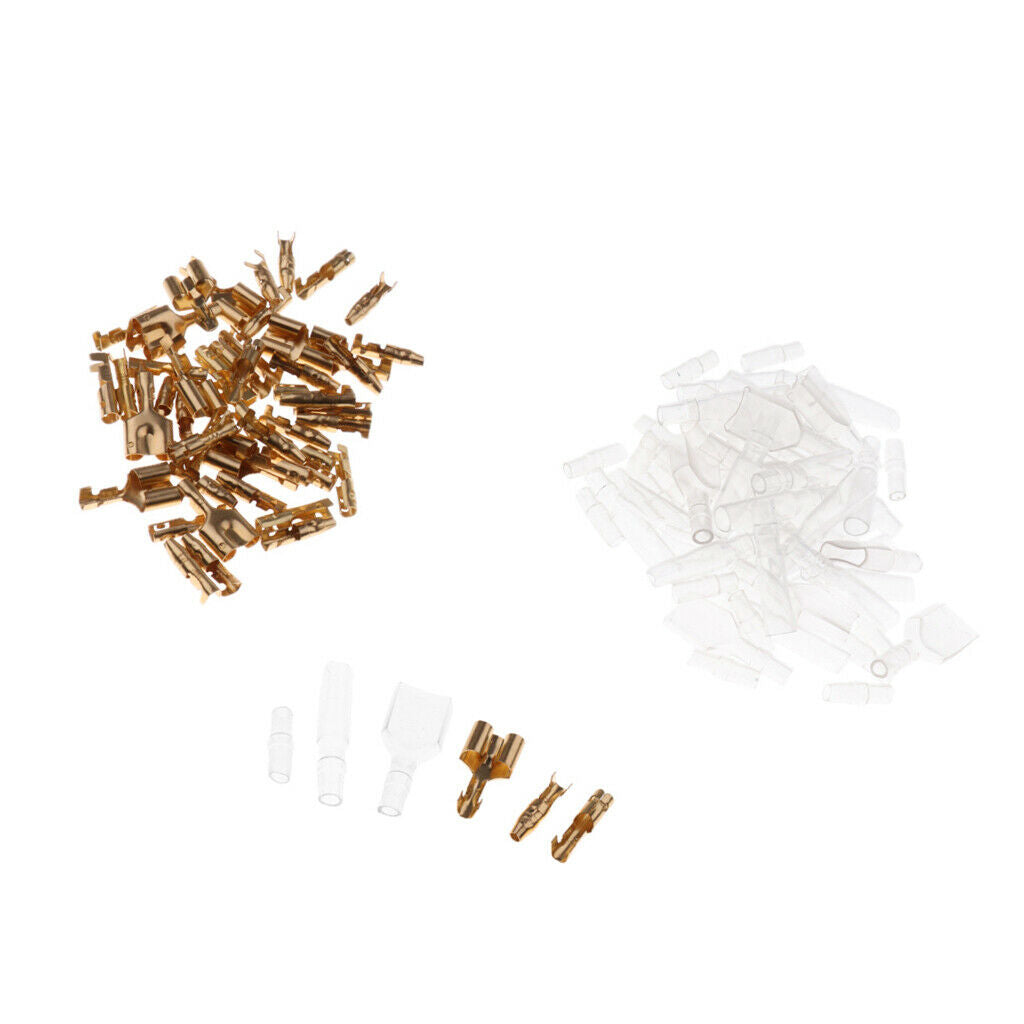 40x 3.9mm Motorcycle Insulation Wire Connector Terminals Male Female