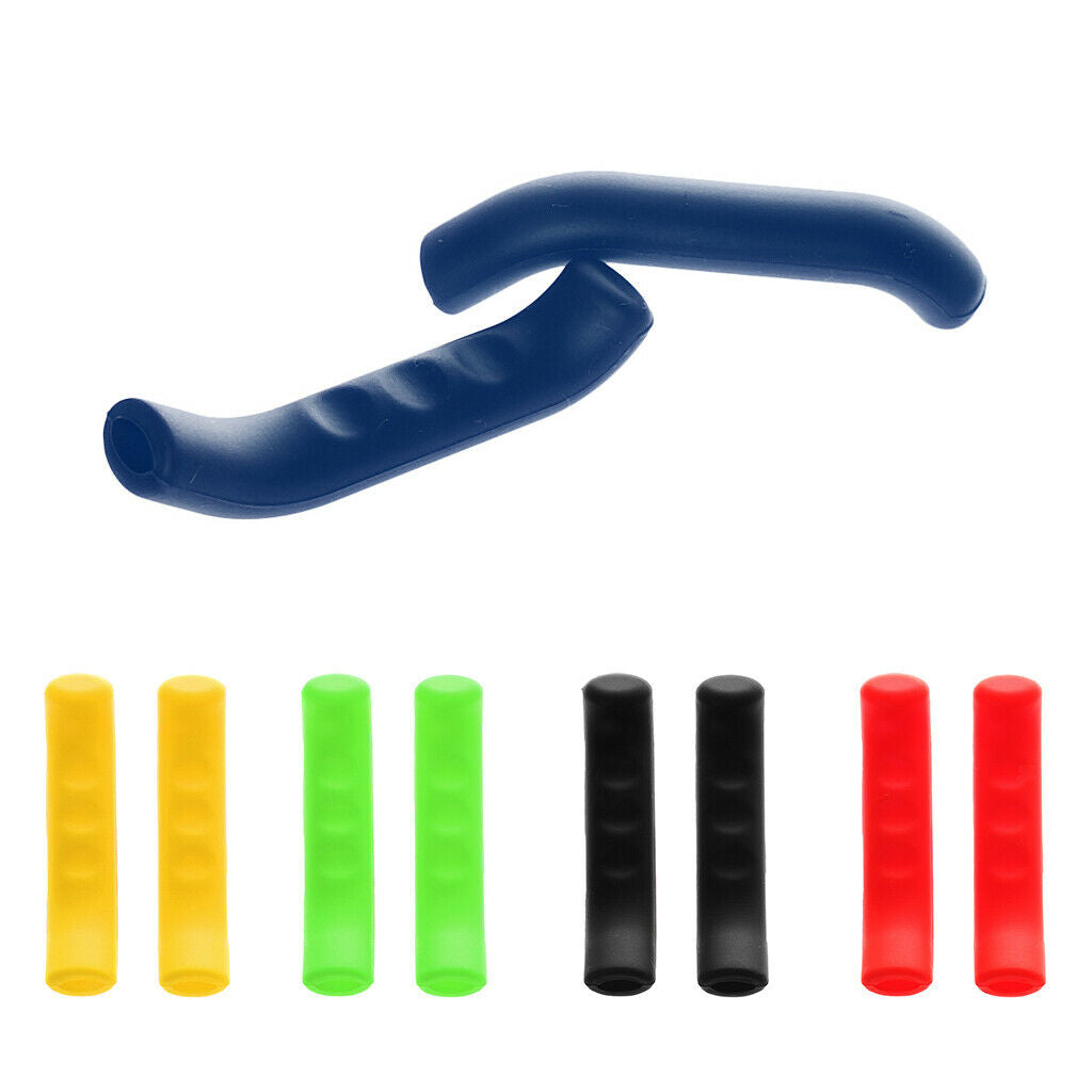 2 Pairs of Silicone Anti-slip  Brake Lever Grip Protective Covers