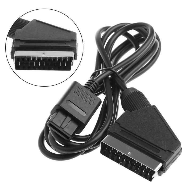 1.8M/6FT Scart Cable AV TV Video For SNES Game cube N64 NGC Console