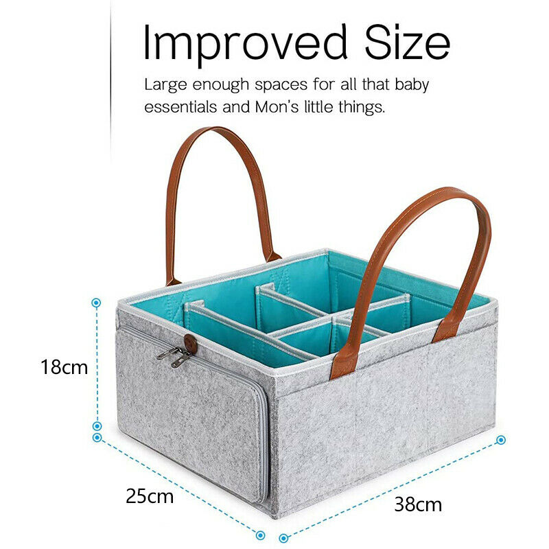 Large Diaper Caddy Baby Organizer Storage Basket Wipes Nursery Stacker Holder HN
