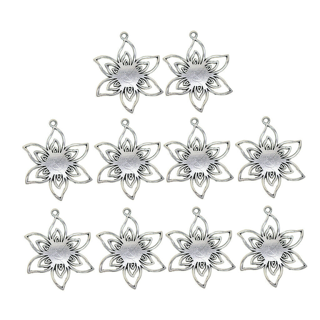 10pcs10mm Bezel Pendants Blanks Base Settings Tray Jewelry Making Findings