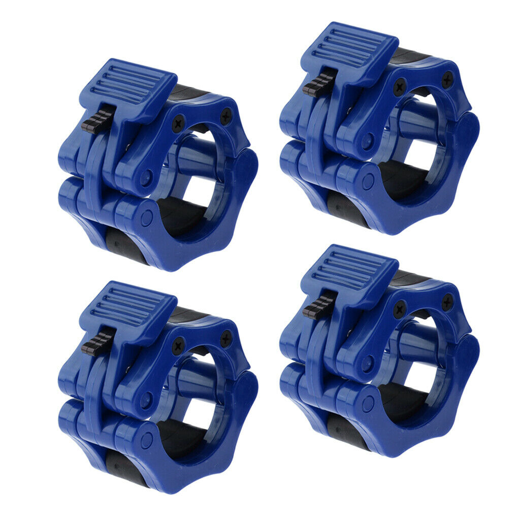 2inch Blue ABS Plastic Olympic Lock Barbell Clamp Collars Clips Heavy Duty