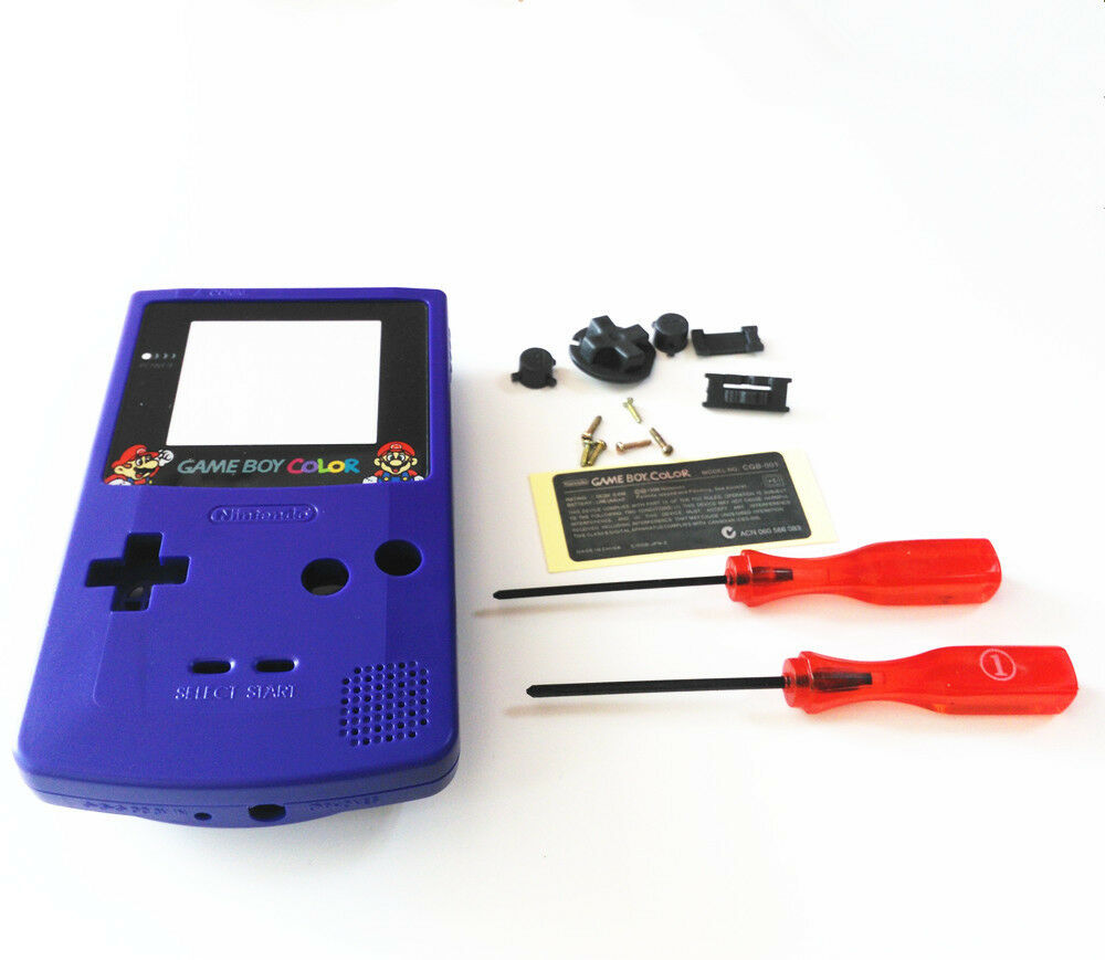 Navy blue Housing Shell Buttons Mod for Nintendo Game Boy Color GBC