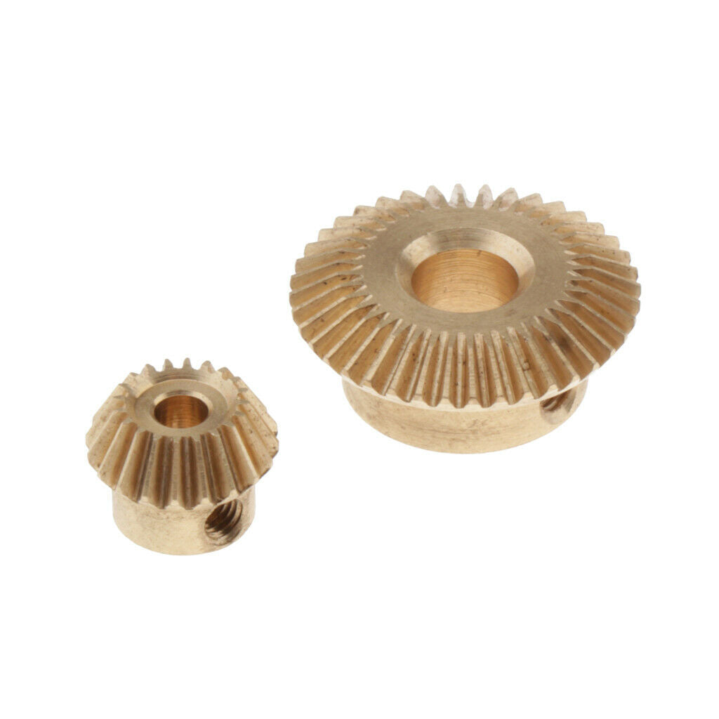 2Pieces 0.5 Modulus Copper Bevel Gear Bevel Wheel Heavy Duty Accessories
