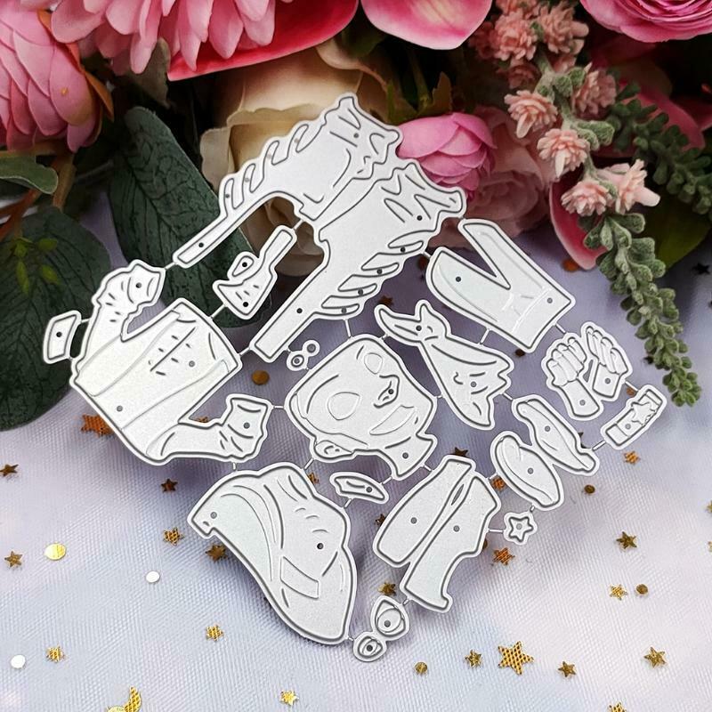 Cartoon Cowboy Carbon Steel Cutting Dies DIY Scrapbooking Photo Album Embossing