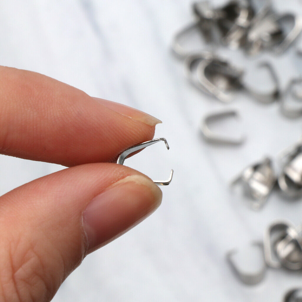 60Pcs Pinch Clip Bail Clasp Dangle Charm Bead Pendants Connectors Jewelry Making