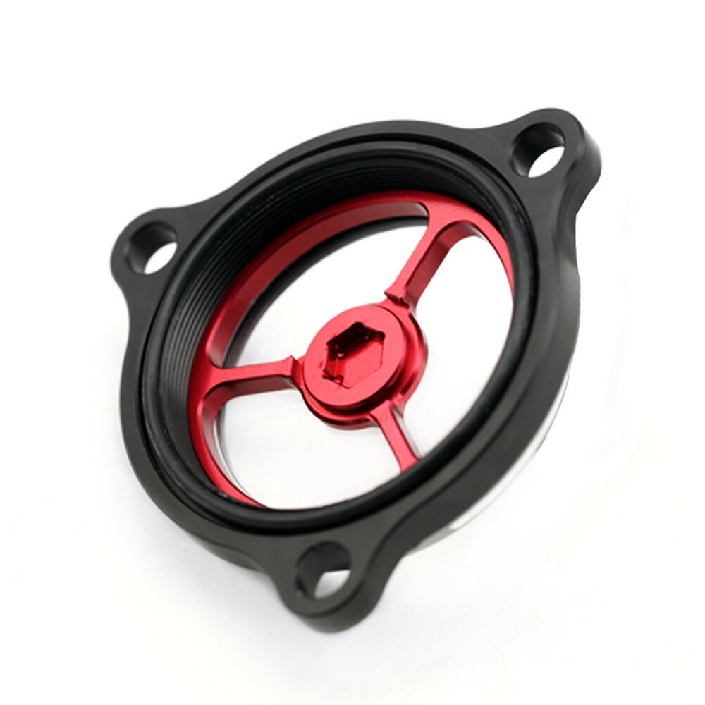 Red CNC Engine Oil Filter Cover Cap For SUZUKI DRZ400S/SM 2000-2021 Dirt Bike