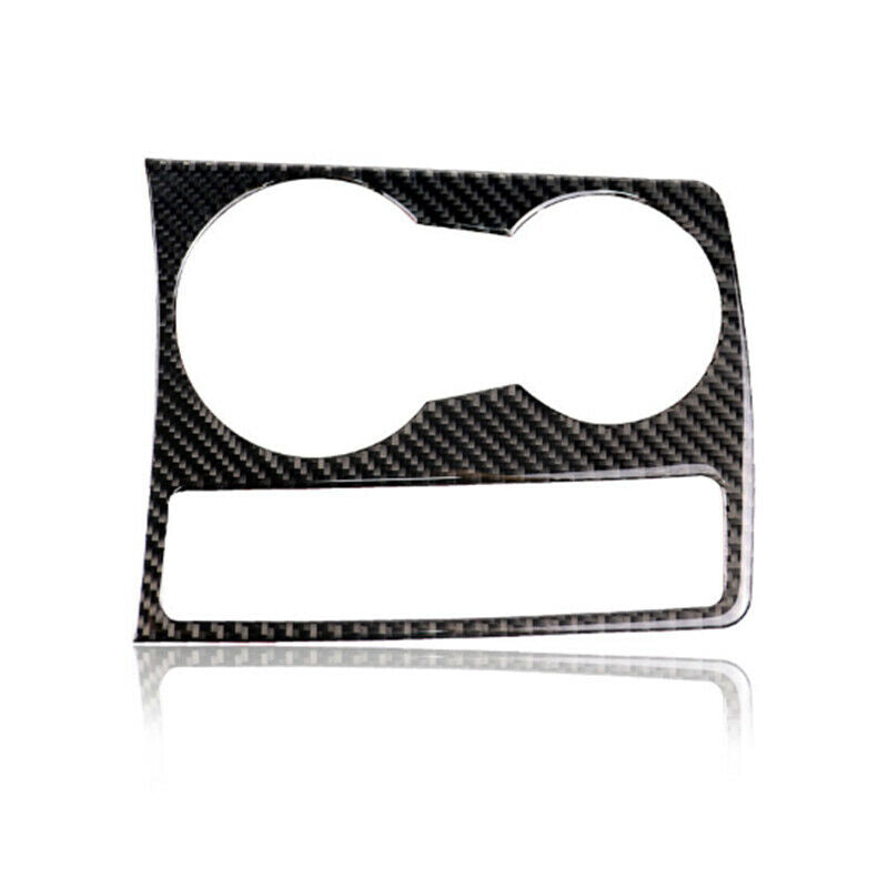 For Audi A4 B8 A5 2009-2015 Carbon Fiber Water Cup Holder Panel Frame Cover Trim