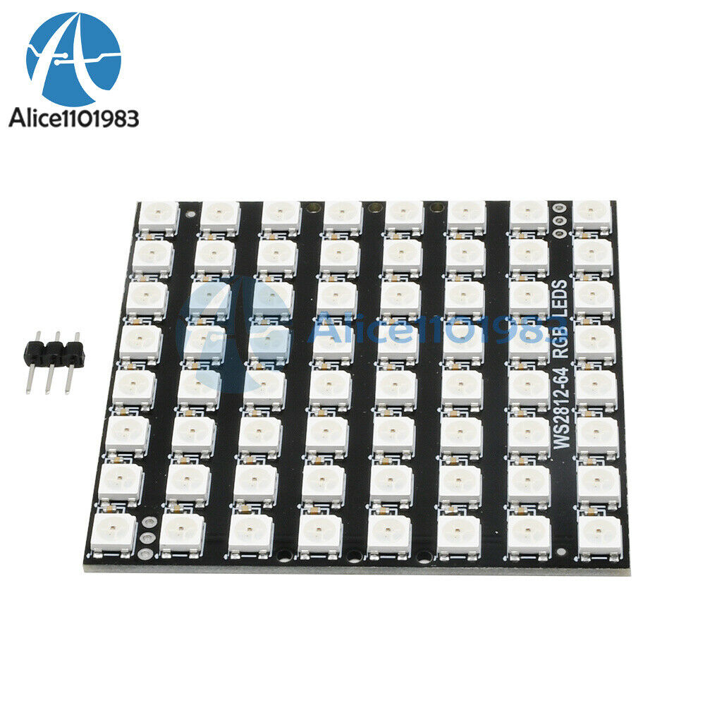 10PCS 64-bit WS2812 5050 RGB LED Development Board w/ Built-in Full-Color Driver