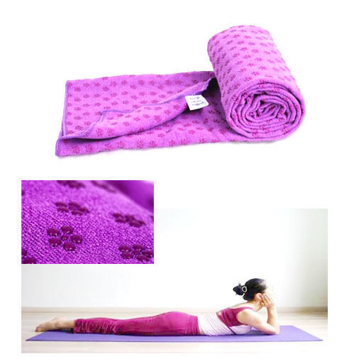 Yoga Towel Non-slip drape Soft Slip Resistant Eco-Friendly Yoga Mat Deep Purple
