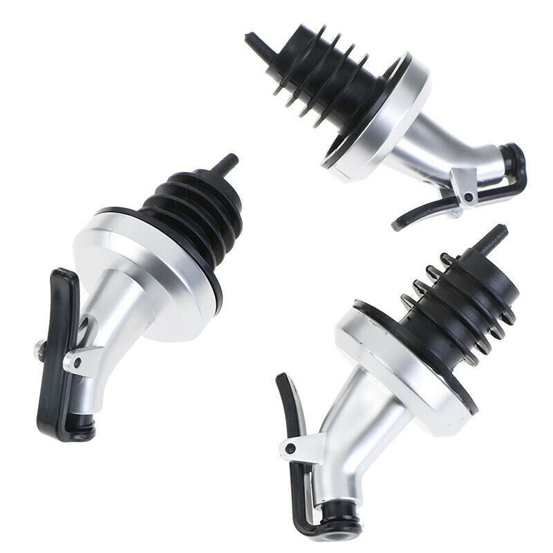 3pcs Stainless Steel Wine Bottle Stopper Liquor Bottle Pourer Stopper Dis.l8