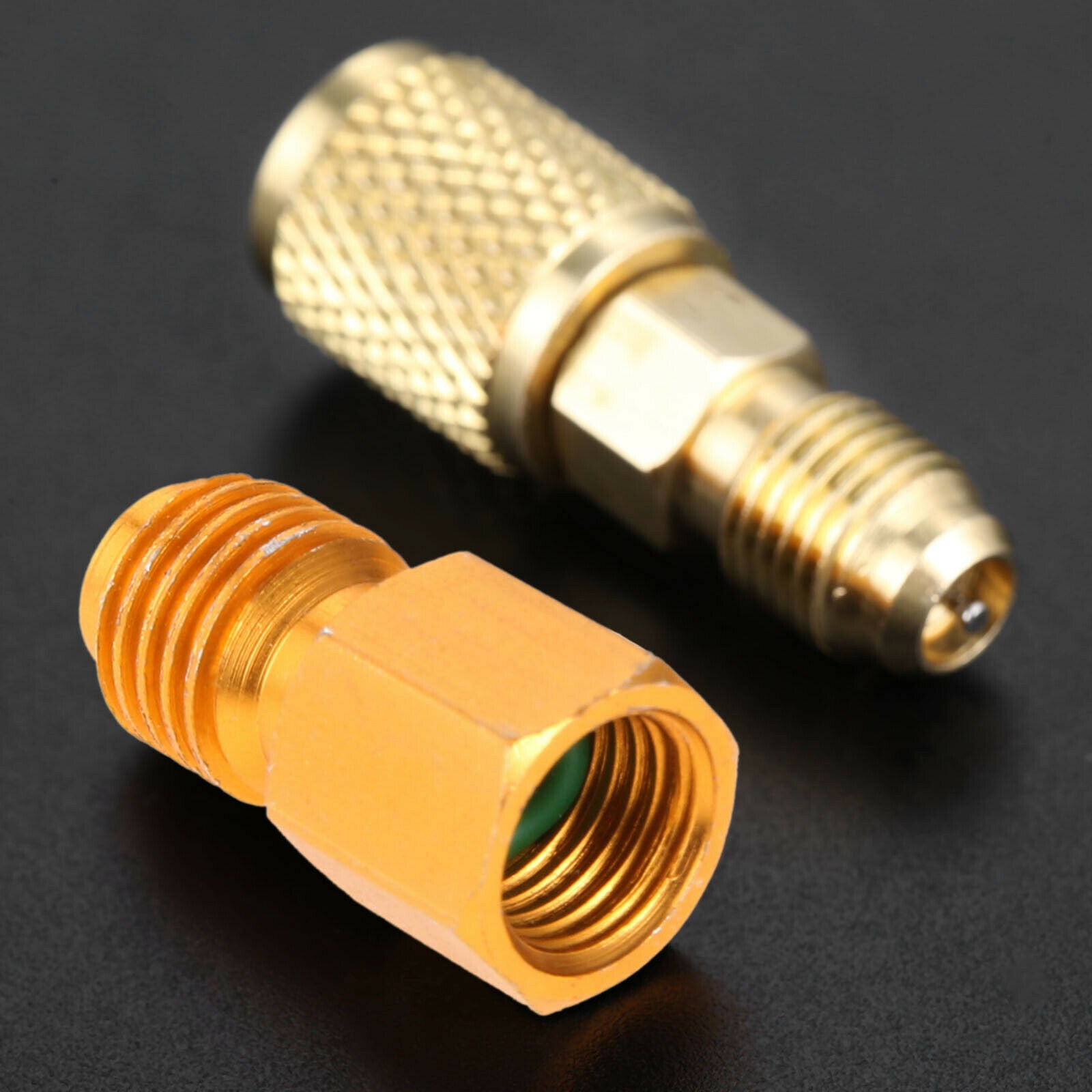 5Pcs R-1234yf Can Tap Kit 1/2" ACME LH Female  1/4" SAE  For a R134a Hose Alloy