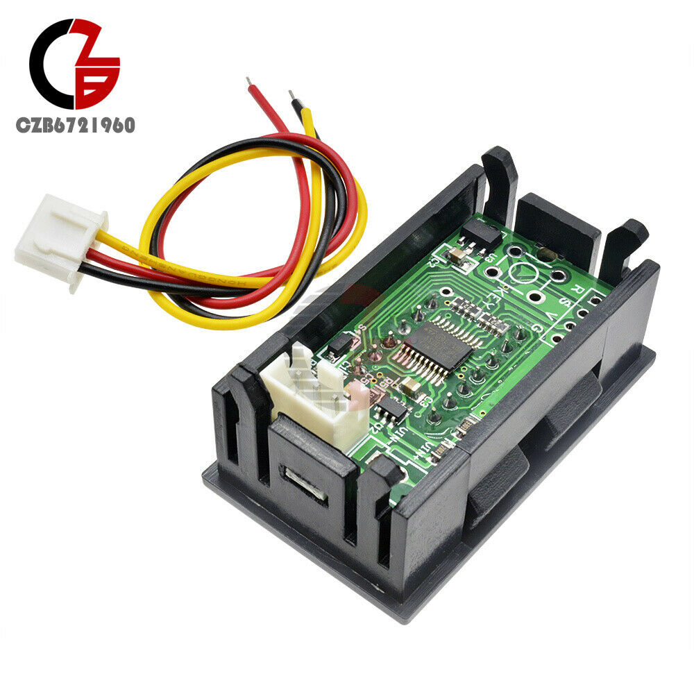 3wire 5 Digit 0.36" DC 0-33.000V Green LED Digital Voltmeter Voltage Meter Panel