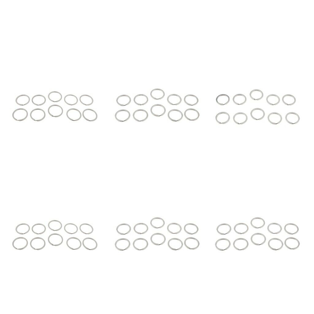 60Pcs Stainless Steel O Ring Sports Key Chain Buckle Holder for Outdoor Camping