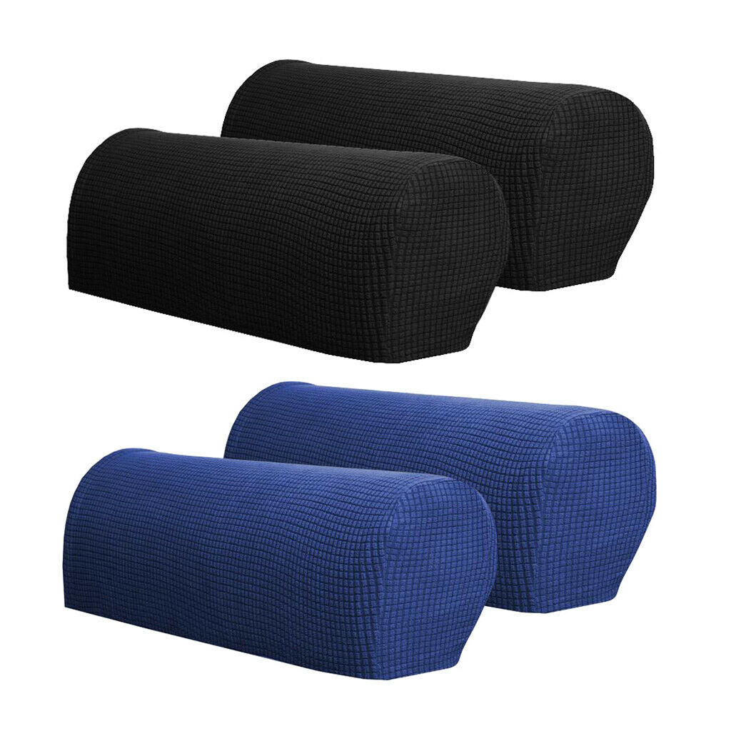 4pcs Sofa Armrest Protector Non-Slip Stretchy Couch Chair Armrest Slipcovers