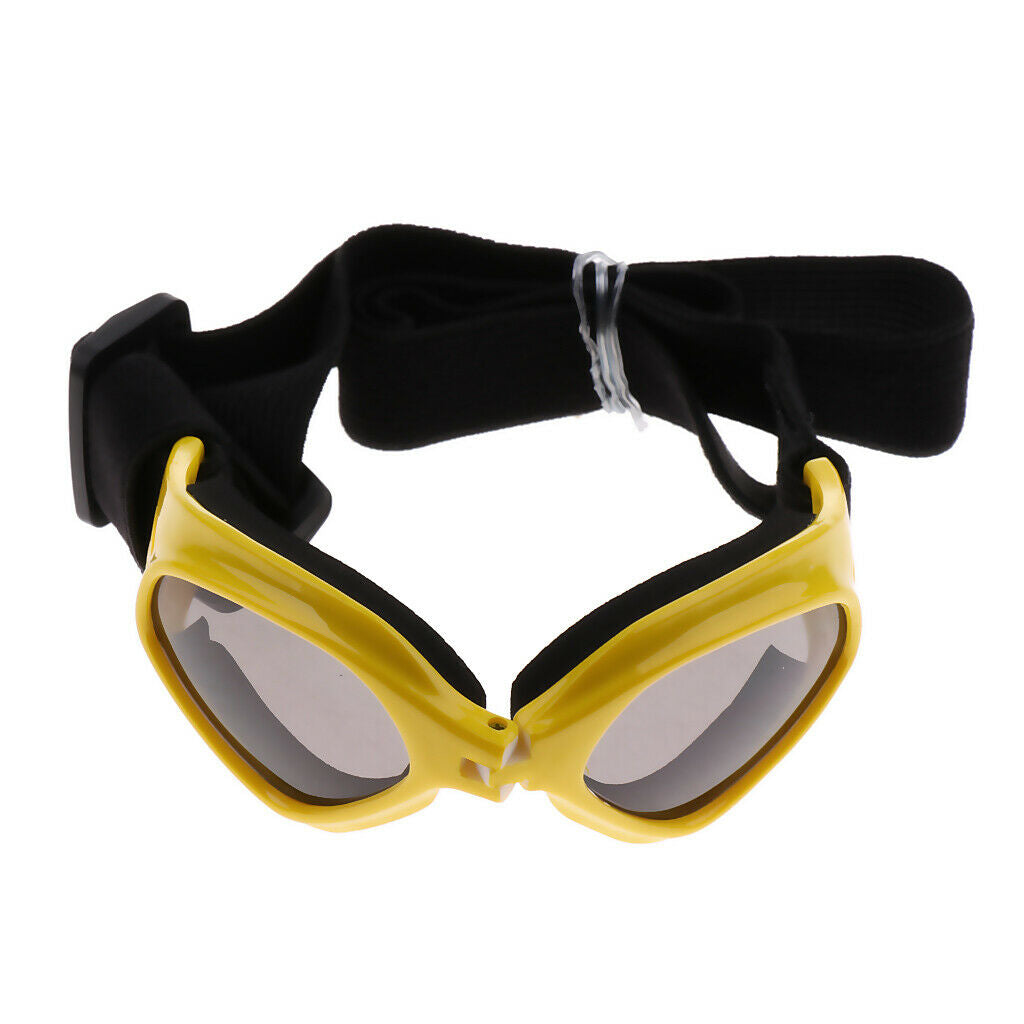 Pet Dog Goggles UV Sunglasses Anti-wind Glasses Eye Wear Protection  Yellow