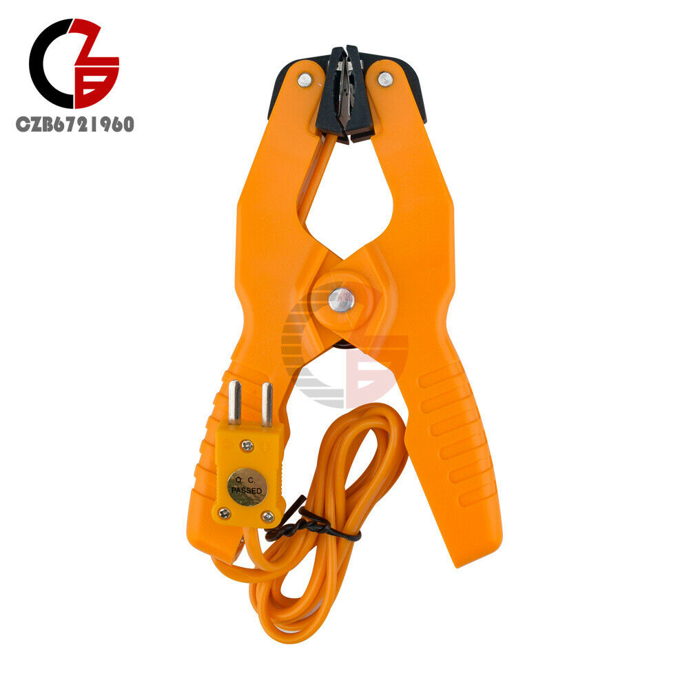 2X Pipe Clamp Temperature Lead K-Type Probe Thermocouple -40~200°C/393°F